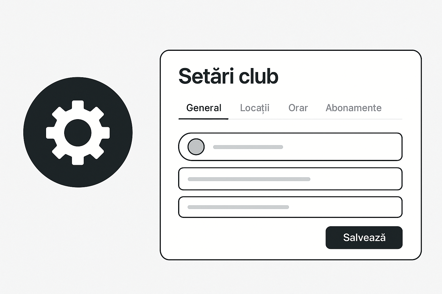 Configurezi profilul clubului